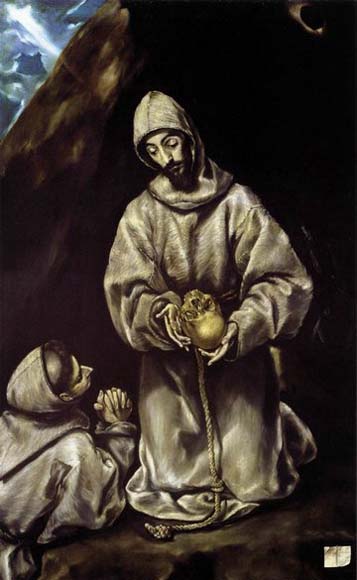 GRECO, El St Francis and Brother Leo Meditating on Death